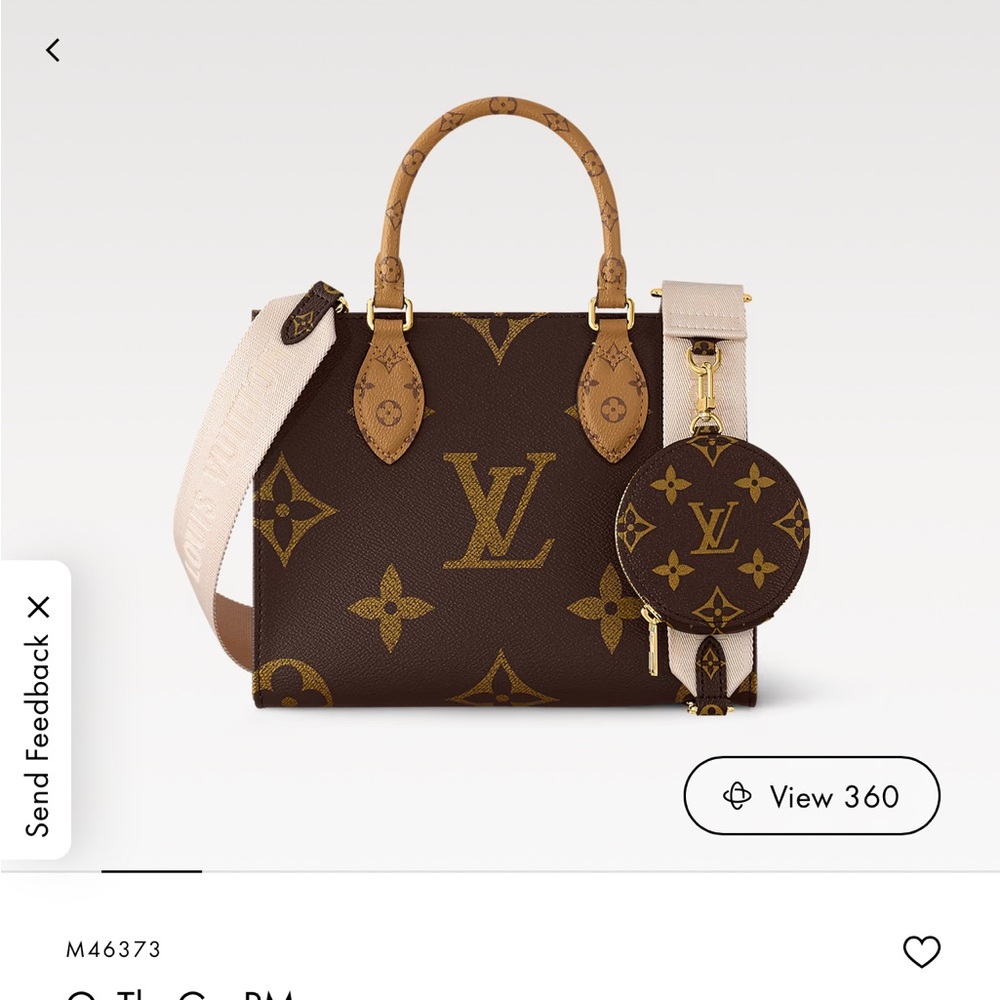 Louis Vuitton Brown and Gold Shoulder Bag with Monogram Canvas